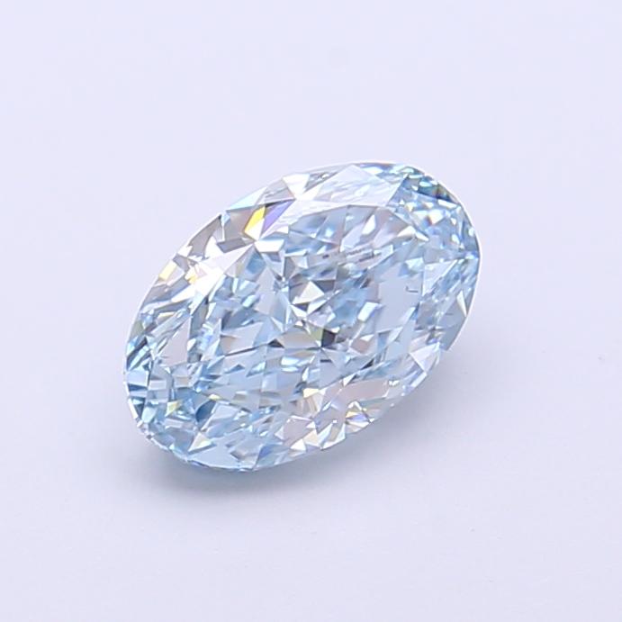 1.08 Ct. Fancy Vivid  Blue Oval Lab Grown Diamond