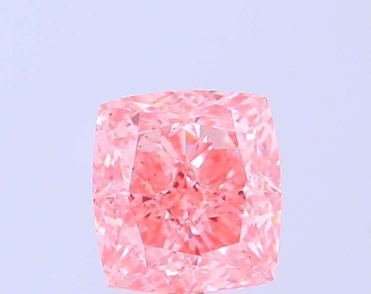 2.08 Ct. Fancy Vivid  Pink Cushion Lab Grown Diamond