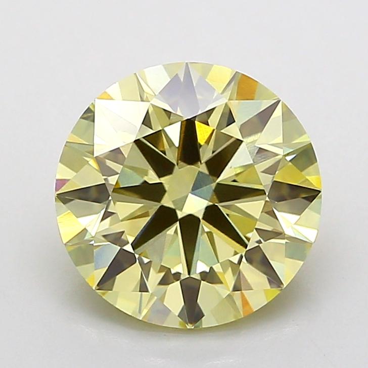 3.04 Ct. Fancy Light  Yellow Round Lab Grown Diamond