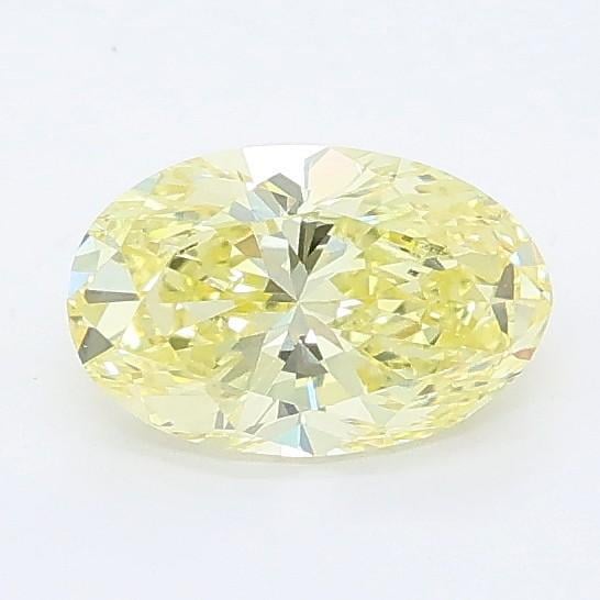 0.72 Ct. Fancy Intense Yellow Oval Lab Grown Diamond