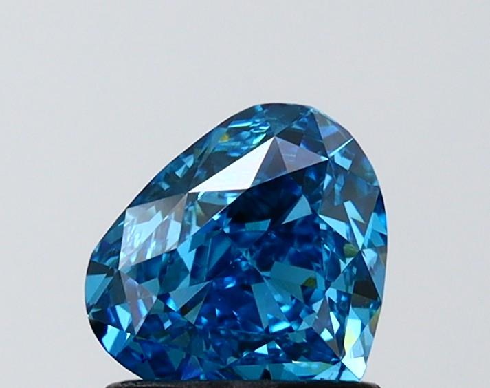 1.09 Ct. Fancy Vivid Blue Pear Lab Grown Diamond