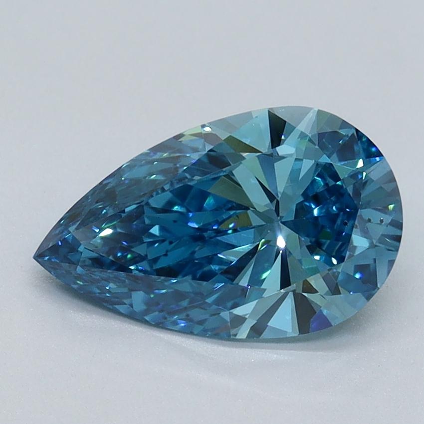 1.40 Ct. Fancy Vivid Malibu Blue Pear Lab Grown Diamond