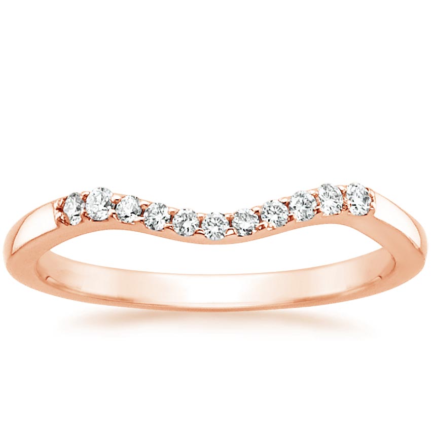 Rose gold diamond engagement ring with surprise diamond details