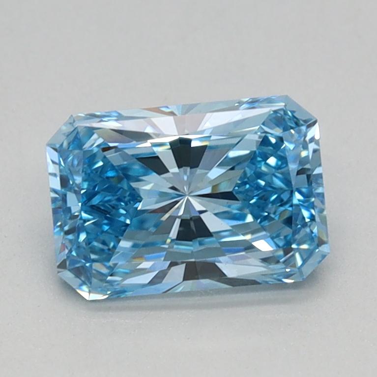 0.76 Ct. Fancy Vivid Blue Radiant Lab Grown Diamond