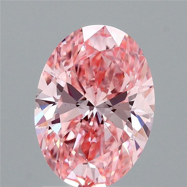 2.10 Ct. Fancy Vivid Pink Oval Lab Grown Diamond