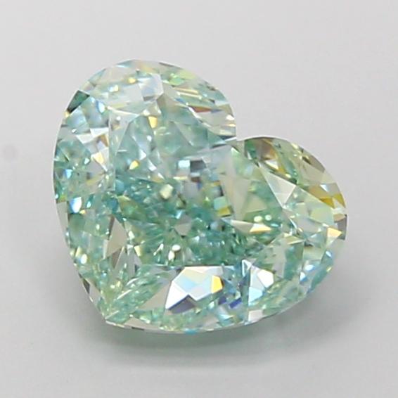 3.05 Ct. Fancy Green Intense Heart Lab Grown Diamond