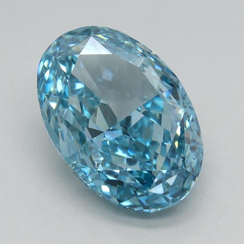 2.22 Ct. Fancy Vivid Blue Oval Lab Grown Diamond
