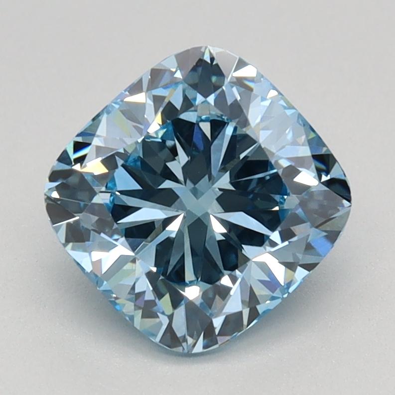 1.55 Ct. Fancy Intense Blue Cushion Lab Grown Diamond