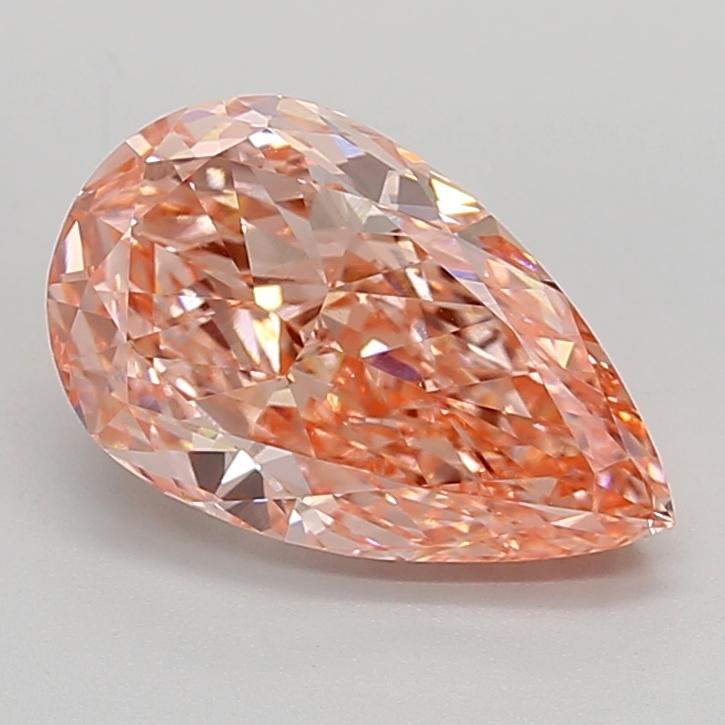 3.46 Ct. Fancy Vivid  Pink Pear Lab Grown Diamond
