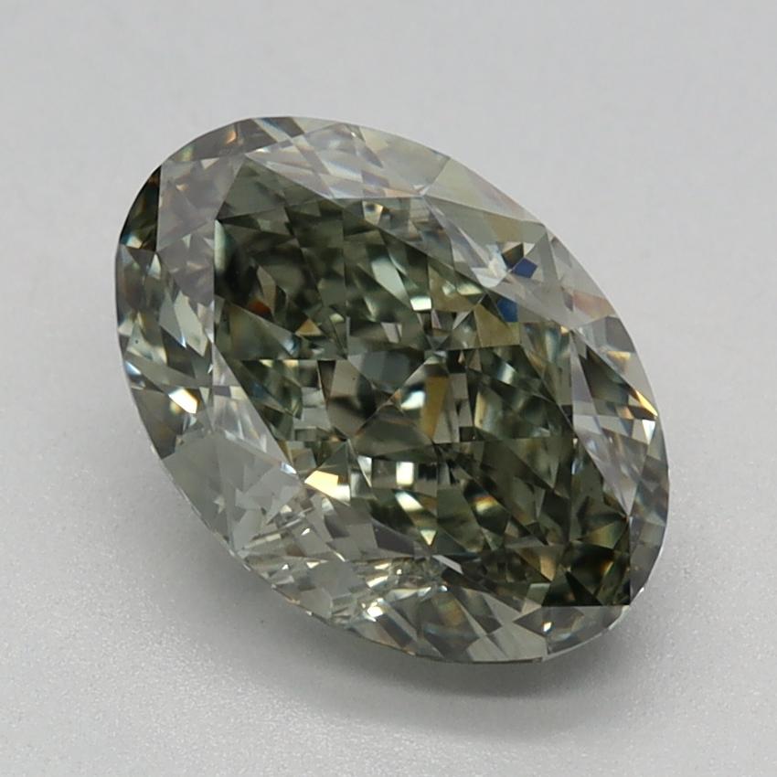1.69 Ct. Fancy Intense Green Oval Lab Grown Diamond