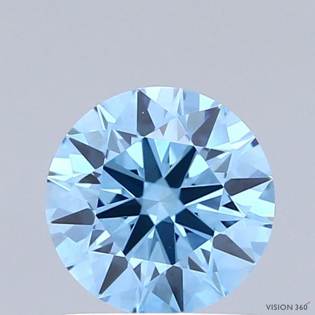1.15 Ct. Fancy Vivid Blue Round Lab Grown Diamond