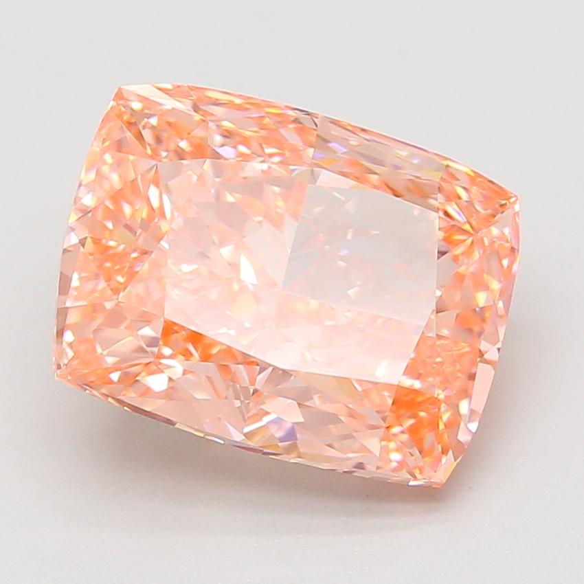 7.01 Ct. Fancy Vivid Pink Cushion Lab Grown Diamond