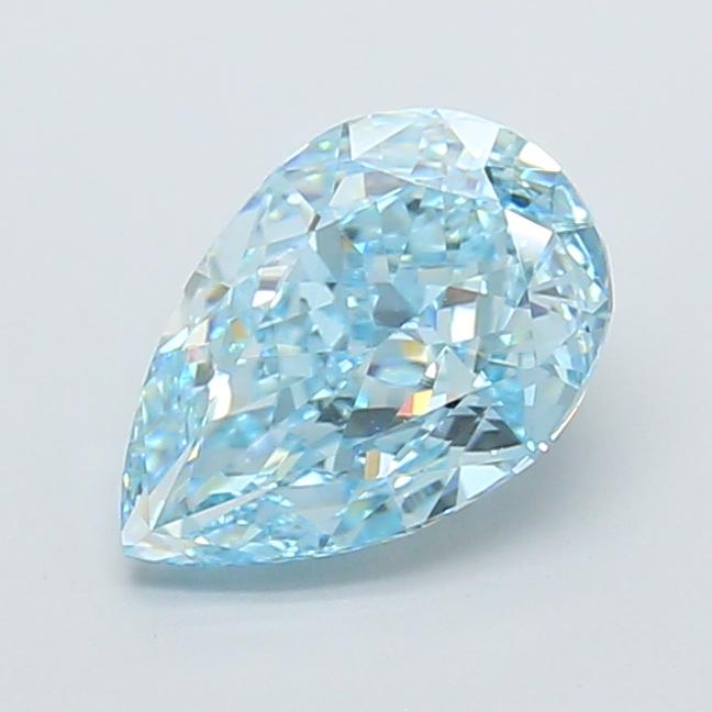 2.03 Ct. Fancy Vivid Blue Pear Lab Grown Diamond
