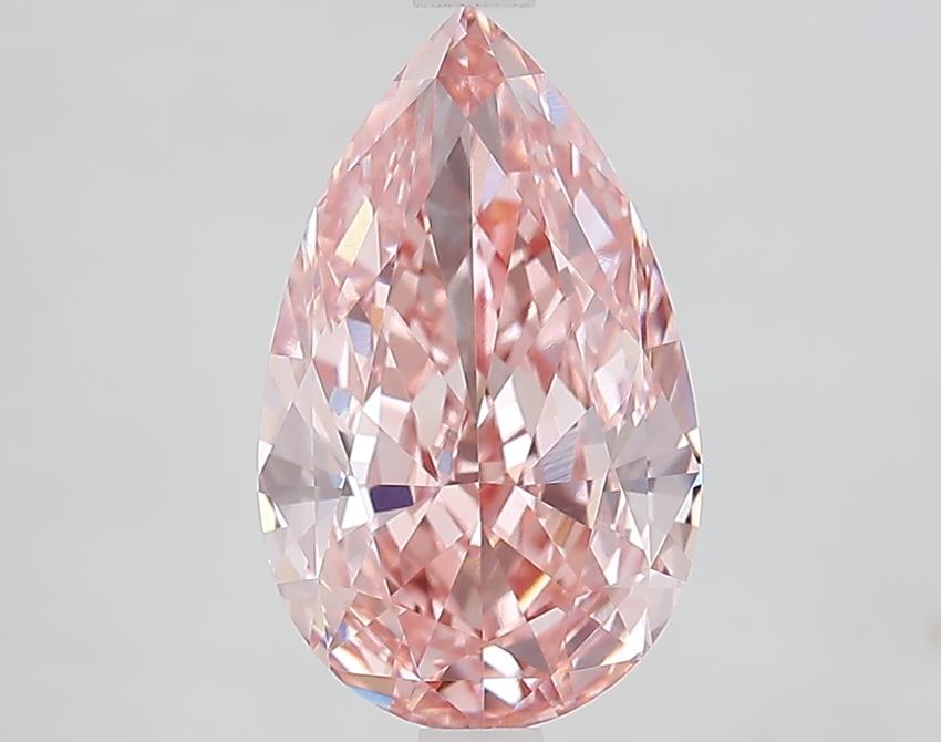 3.57 Ct. Fancy Vivid Pink Pear Lab Grown Diamond