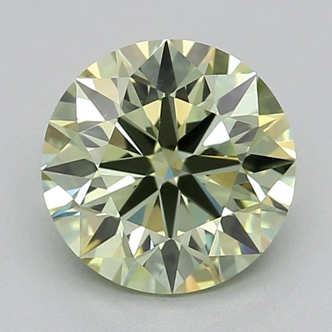 1.06 Ct. Fancy Intense  Green Round Lab Grown Diamond
