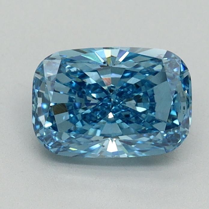 1.05 Ct. Fancy Vivid Blue Cushion Lab Grown Diamond