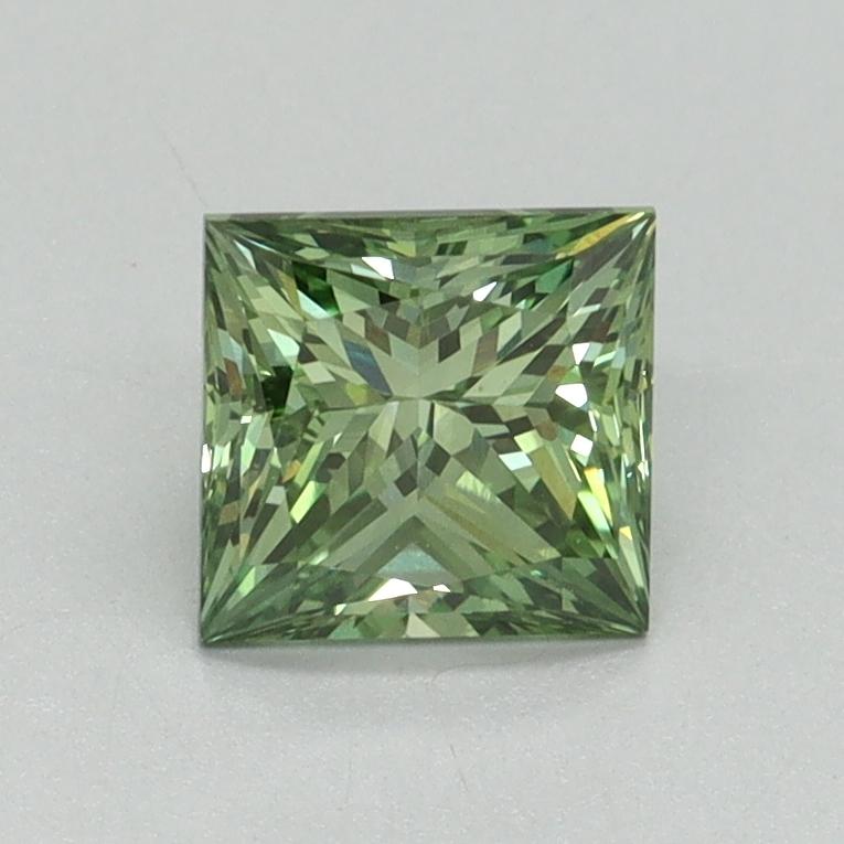 1.01 Ct. Fancy Vivid Green Princess Lab Grown Diamond