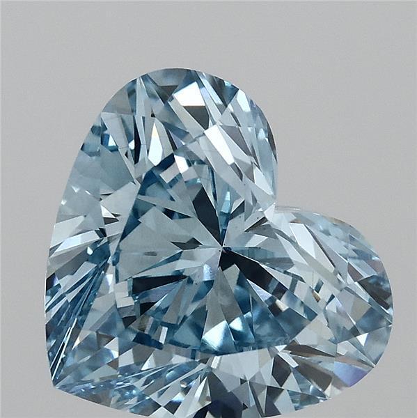 3.50 Ct. Fancy Vivid  Blue Heart Lab Grown Diamond