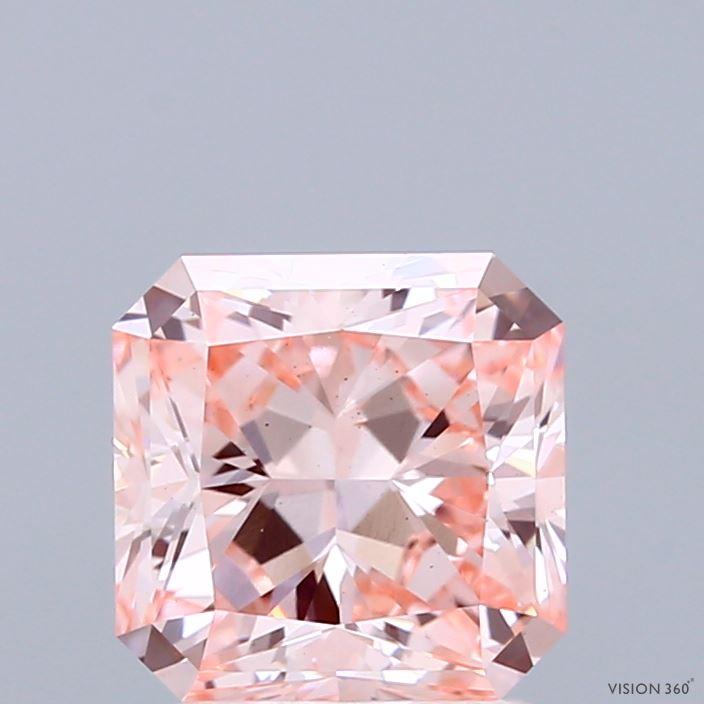 2.00 Ct. Fancy Vivid  Pink Radiant Lab Grown Diamond