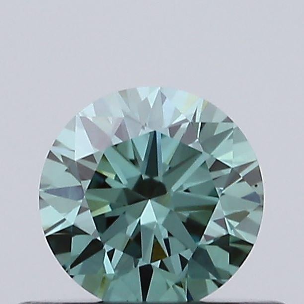 0.42 Ct. Fancy Vivid Green Round Lab Grown Diamond