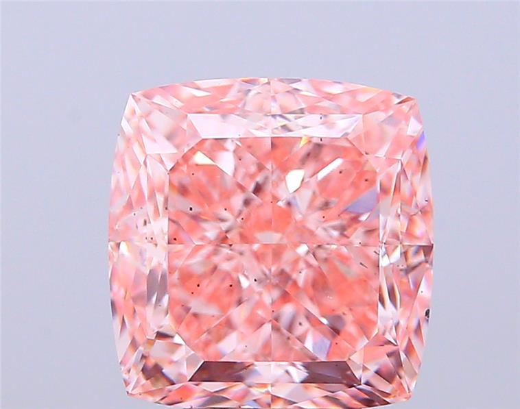 5.50 Ct. Fancy Vivid Pink Cushion Lab Grown Diamond