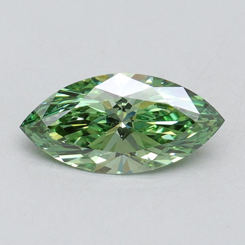 1.05 Ct. Fancy Vivid Green Marquise Lab Grown Diamond
