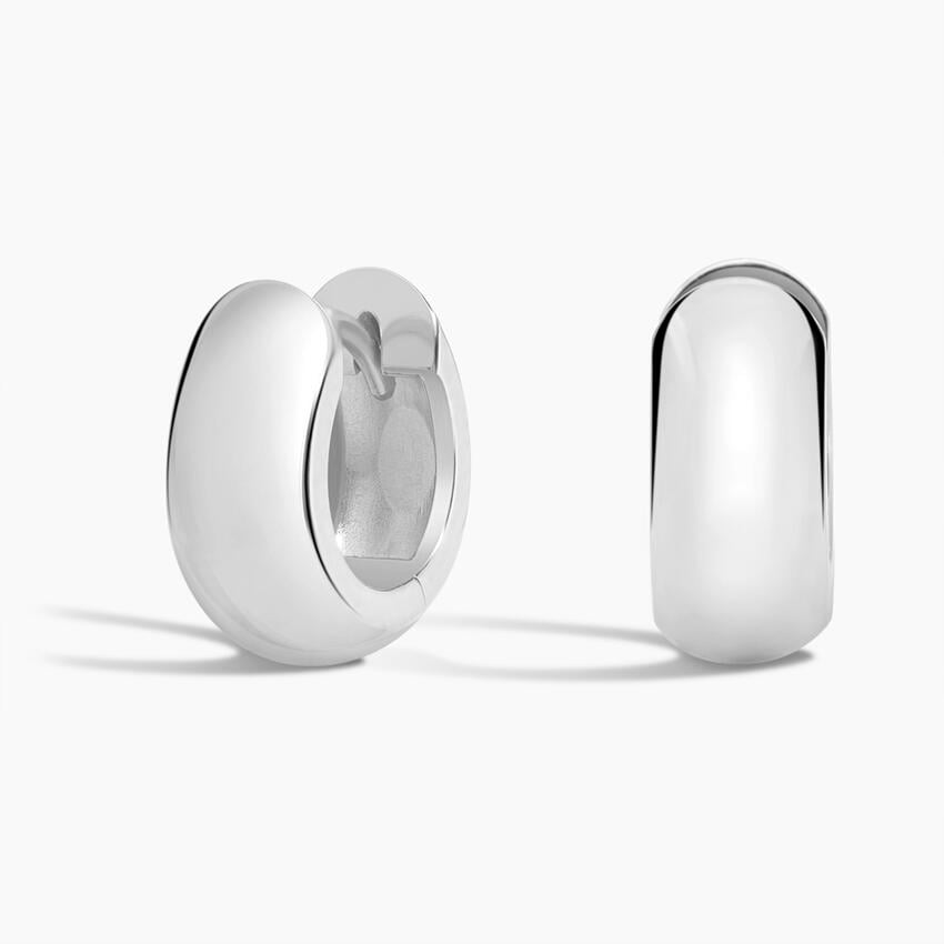 14K White Gold Blair 5.5mm Huggie Hoop Earrings