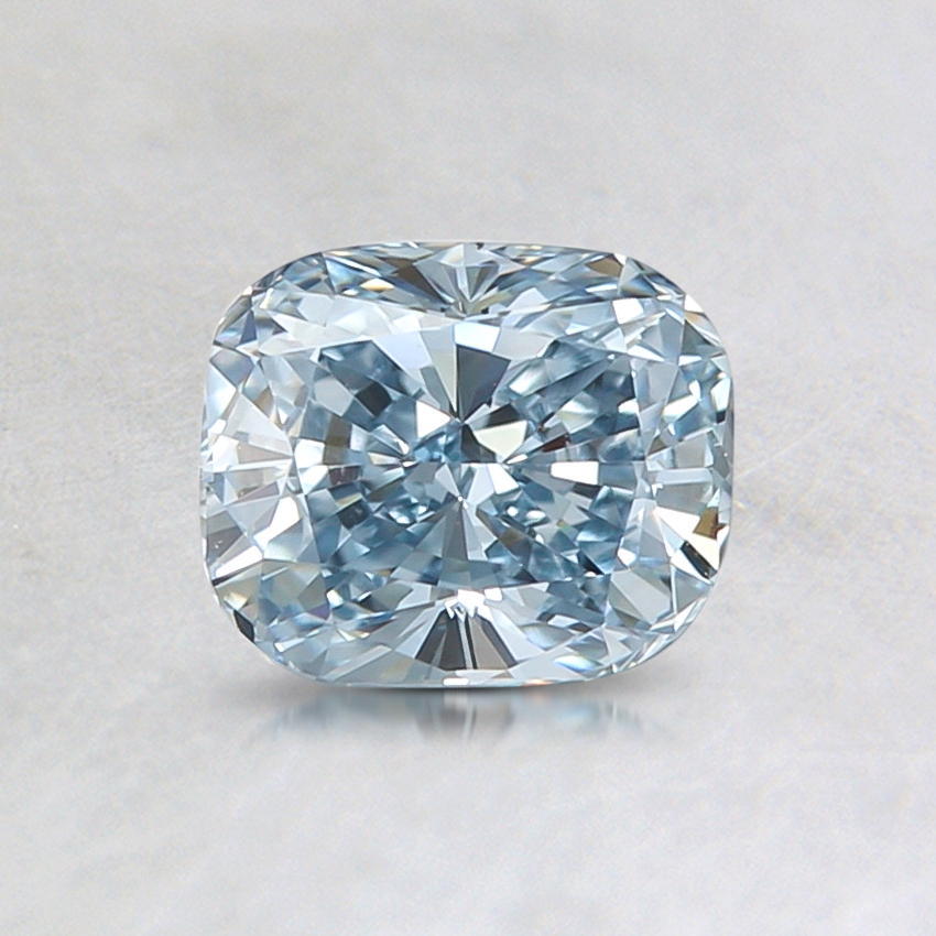 0.77 Ct. Lab Grown Fancy Light Blue Cushion Diamond