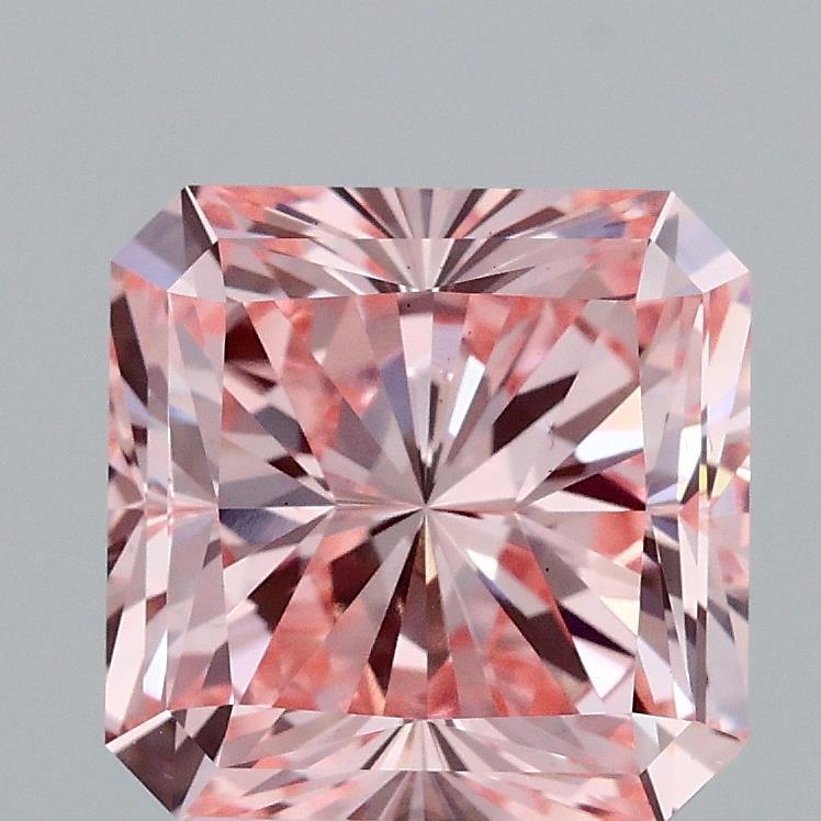 3.03 Ct. Fancy Intense Pink Radiant Lab Grown Diamond