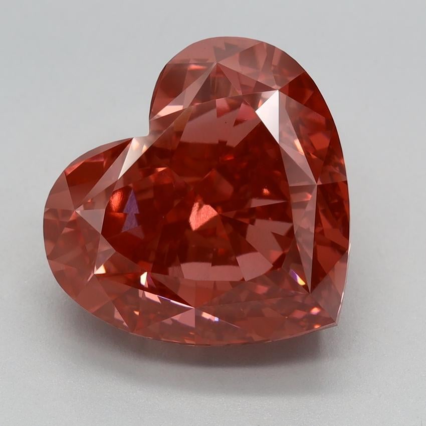 6.08 Ct. Fancy Vivid Pink Heart Lab Grown Diamond