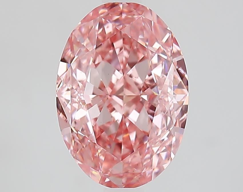3.00 Ct. Fancy Vivid Pink Oval Lab Grown Diamond