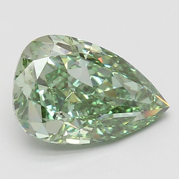 3.01 Ct. Fancy Vivid Green Pear Lab Grown Diamond