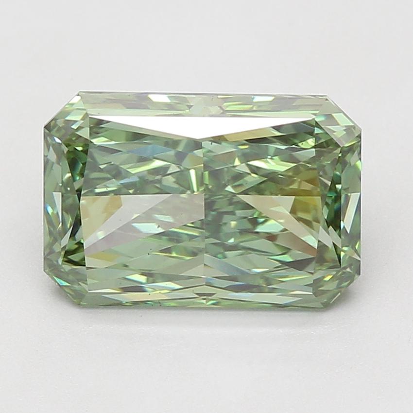 5.04 Ct. Fancy Vivid Green Radiant Lab Grown Diamond