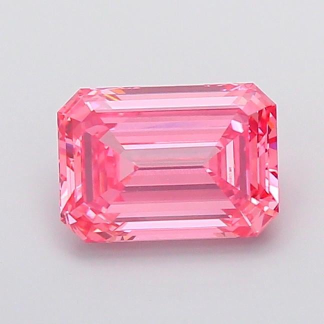 2.70 Ct. Fancy Vivid  Pink Emerald Lab Grown Diamond
