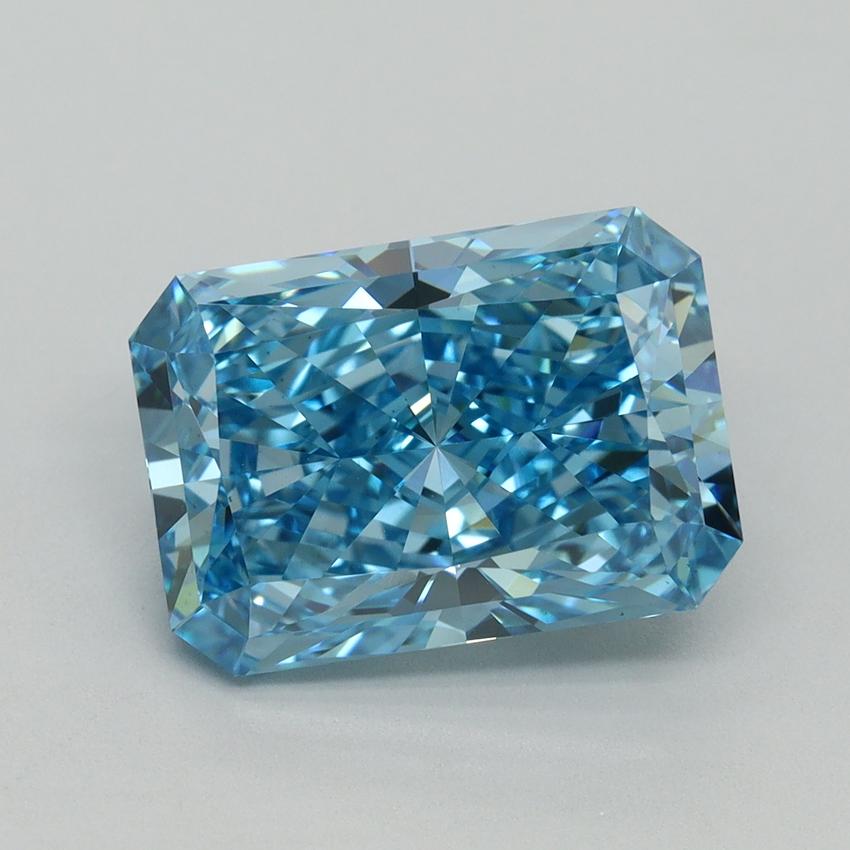 5.09 Ct. Fancy Vivid Blue Radiant Lab Grown Diamond