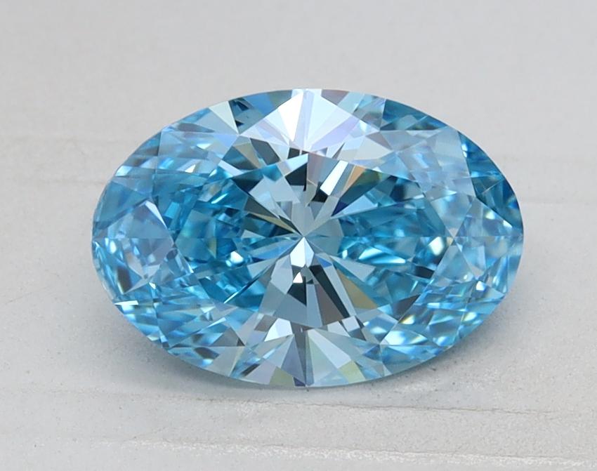1.02 Ct. Fancy Vivid Blue Oval Lab Grown Diamond