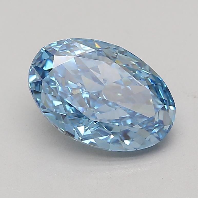 3.02 Ct. Fancy Vivid Blue Oval Lab Grown Diamond