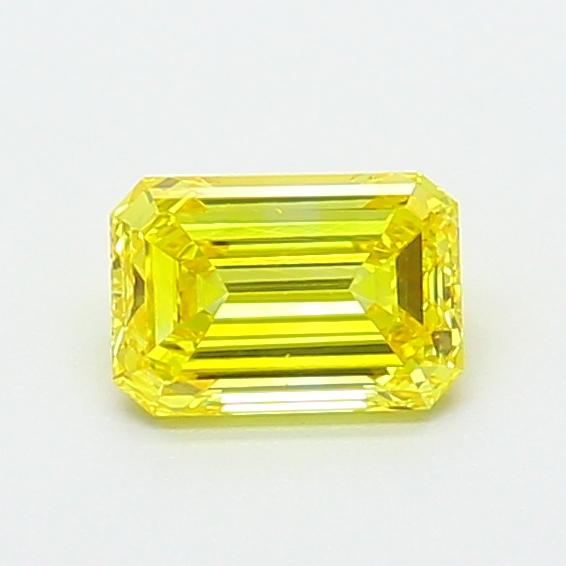 0.76 Ct. Fancy Vivid Yellow Emerald Lab Grown Diamond