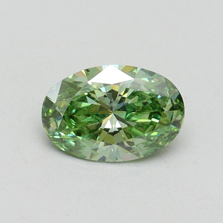 0.51 Ct. Fancy Vivid Green Oval Lab Grown Diamond