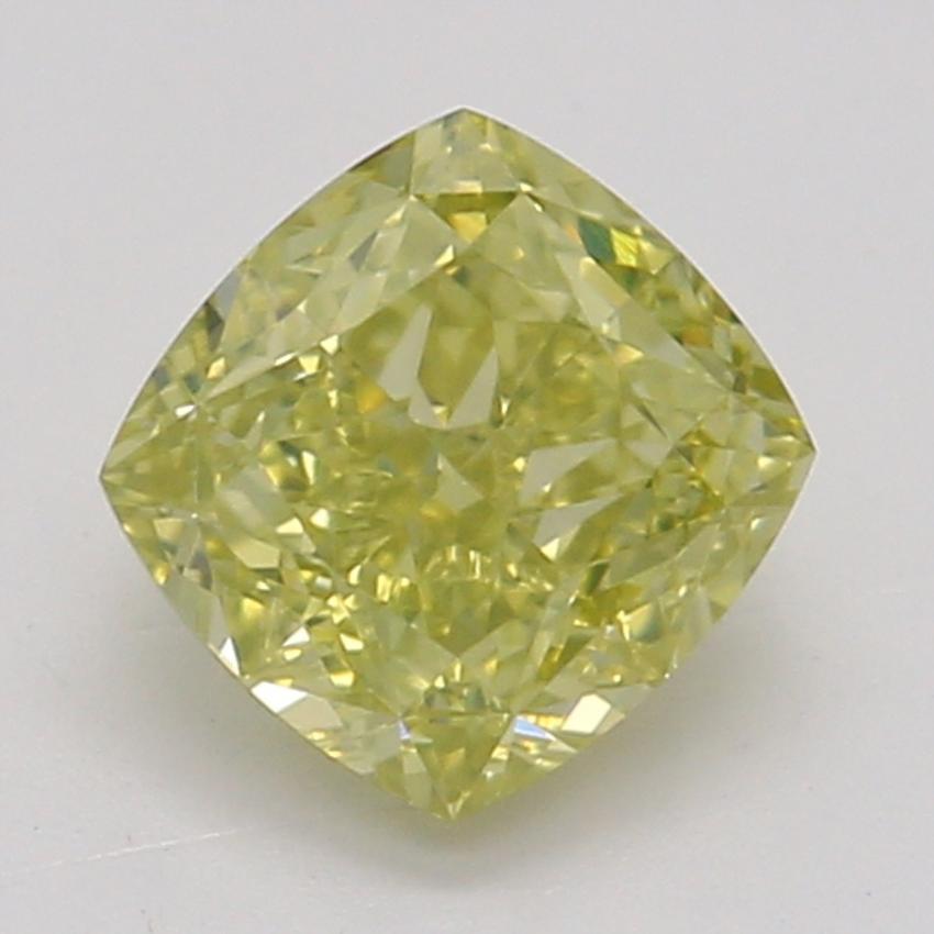 0.51 Ct. Fancy Intense Yellow Cushion Diamond