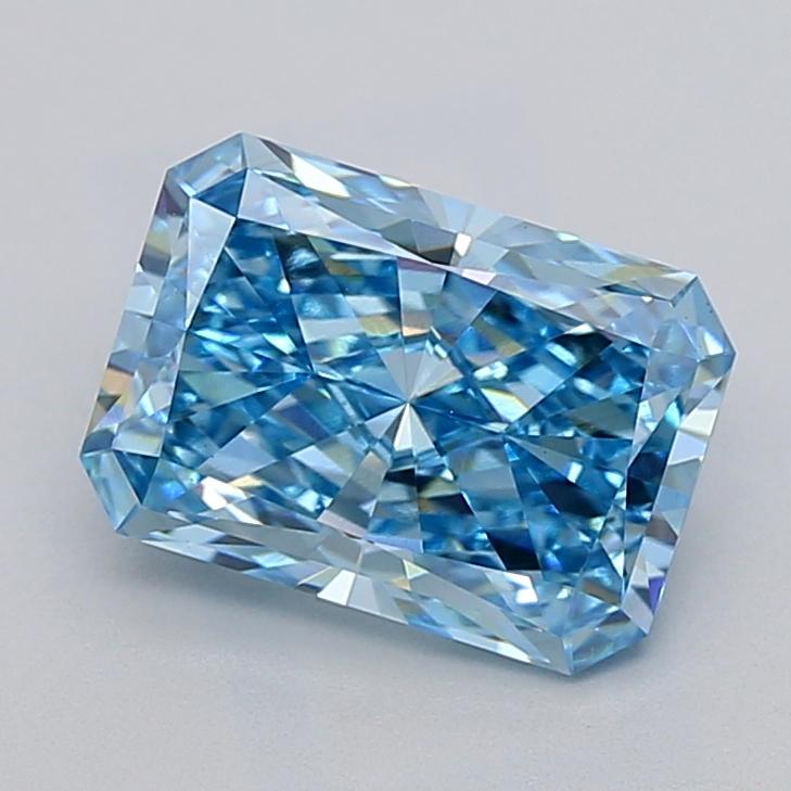 3.09 Ct. Fancy Vivid  Blue Radiant Lab Grown Diamond