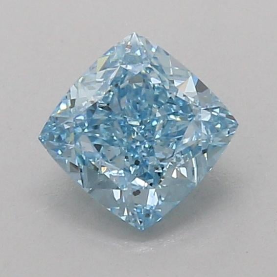1.05 Ct. Fancy Vivid Blue Cushion Lab Grown Diamond