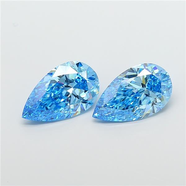 4.09 Ct. Fancy Vivid Blue Pear Lab Grown Diamond