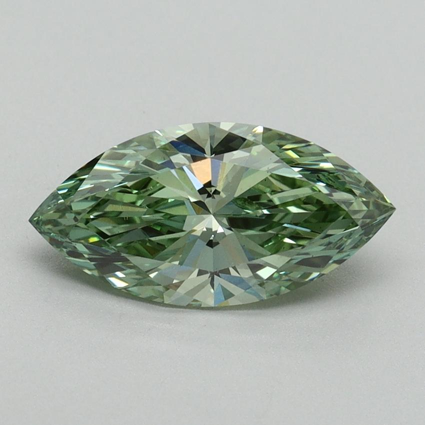 1.52 Ct. Fancy Vivid Green Marquise Lab Grown Diamond