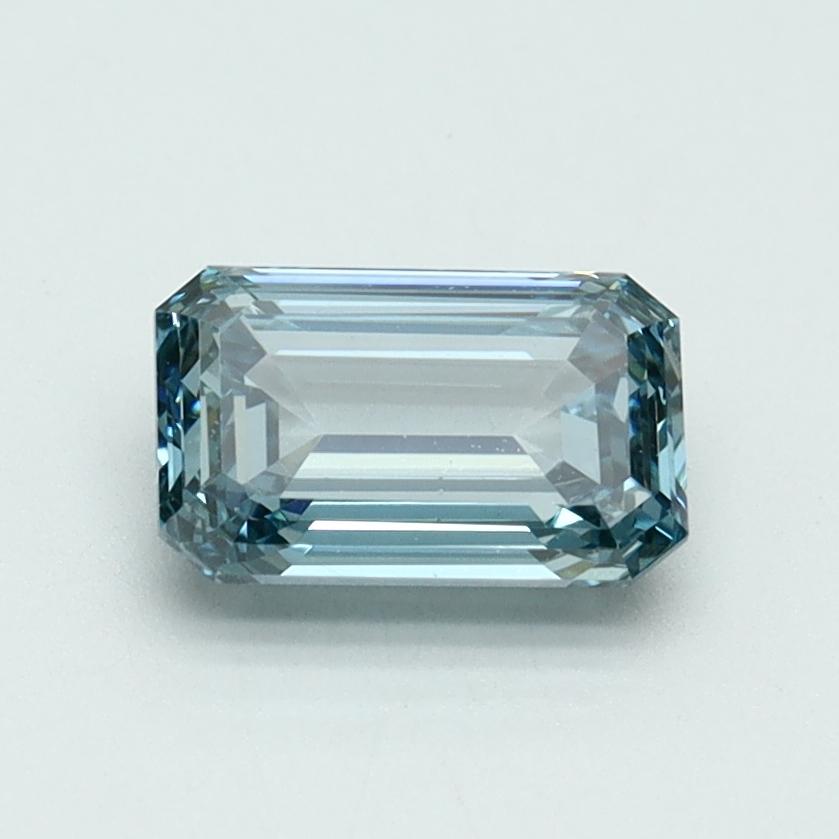 1.00 Ct. Fancy Intense Greenish Blue Emerald Lab Grown Diamond
