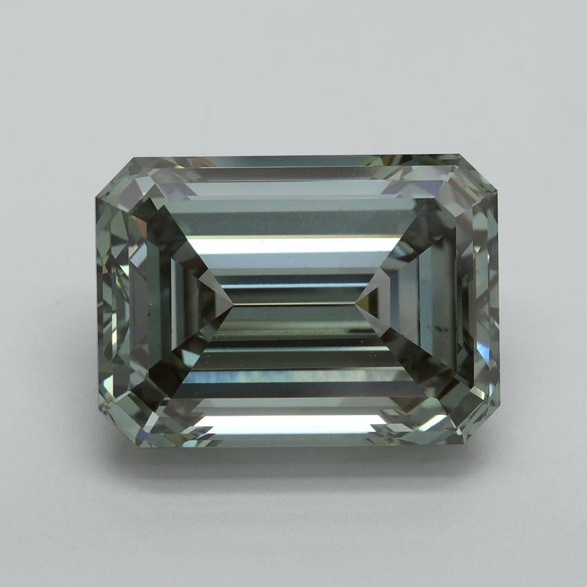 15.02 Ct. Fancy Intense Green Emerald Lab Grown Diamond
