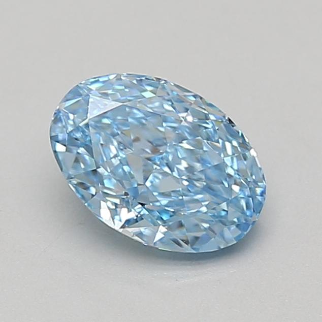 1.08 Ct. Fancy Vivid Blue Oval Lab Grown Diamond