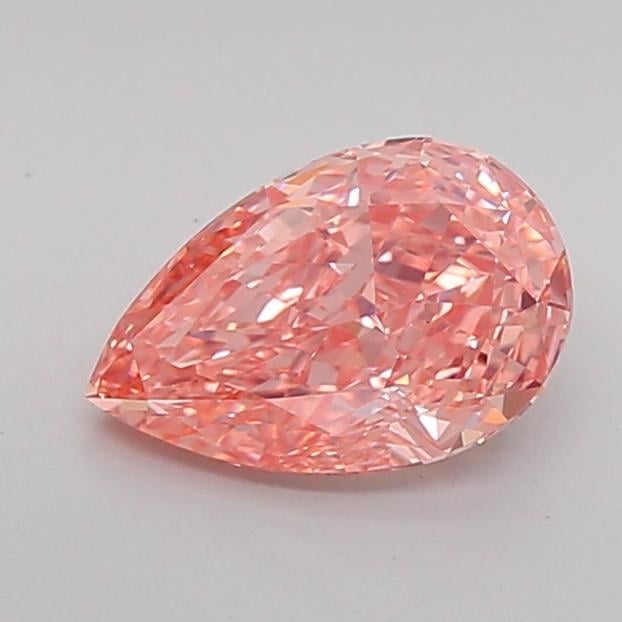 1.52 Ct. Fancy Intense Orangy Pink Pear Lab Grown Diamond
