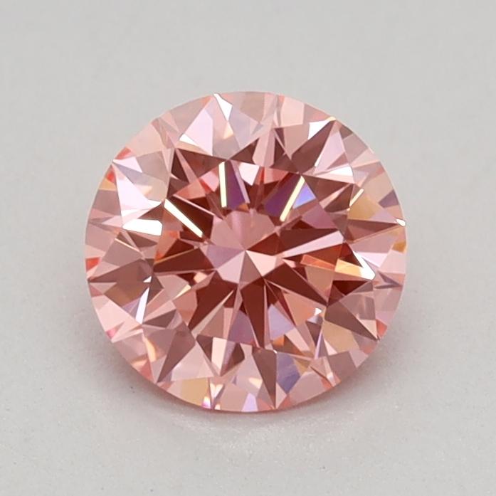 0.57 Ct. Fancy Vivid Pink Round Lab Grown Diamond