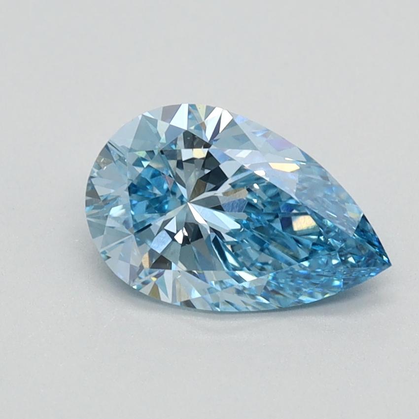 0.91 Ct. Fancy Vivid Blue Pear Lab Grown Diamond